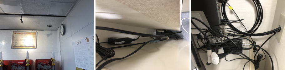 大阪市浪速区の企業の事務所での防犯カメラ設置工事4