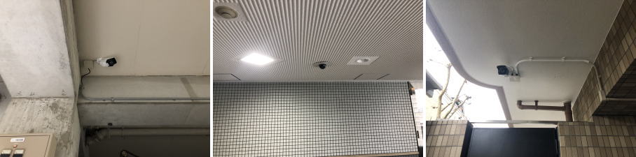 芦屋市のマンションでの防犯カメラ設置工事3