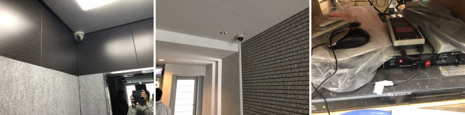 西宮市のマンションでの防犯カメラ設置工事2