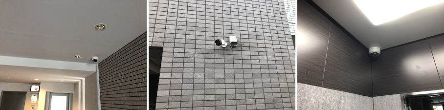 西宮市のマンションでの防犯カメラ設置工事3