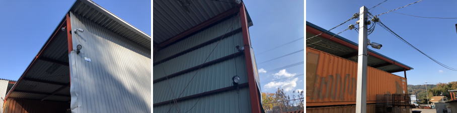 京田辺市の産廃業者様の防犯カメラ設置工事2