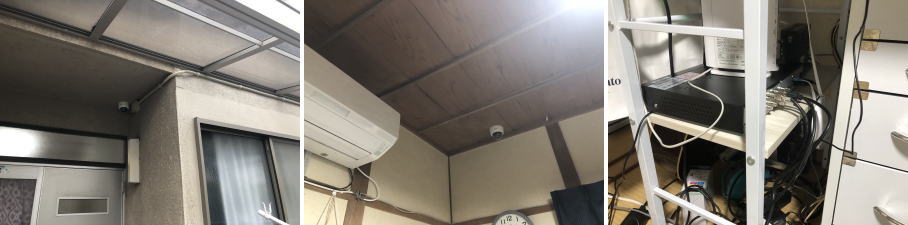 東大阪市の福祉施設での防犯カメラ増設工事事例3