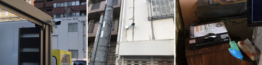 大阪市淀川区の住宅での防犯カメラ設置工事3
