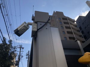 大阪市淀川区の住宅での防犯カメラ設置工事1