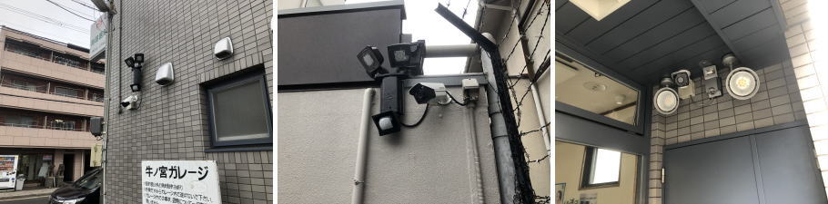 京都市左京区の病院・クリニックでの防犯カメラ設置工事3