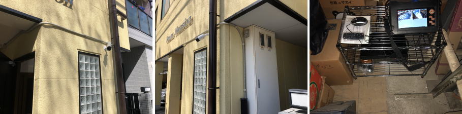 尼崎市のマンションでの防犯カメラ設置工事3