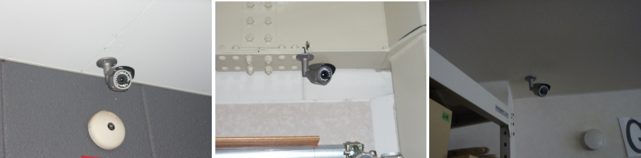 大阪市鶴見区の倉庫での防犯カメラ設置工事3