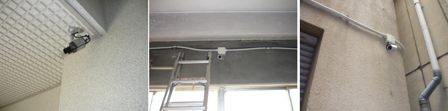 大阪市浪速区の会社事務所での防犯カメラ設置工事3