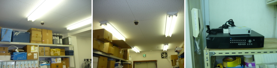 大阪市福島区の会社事務所での防犯カメラ設置工事3