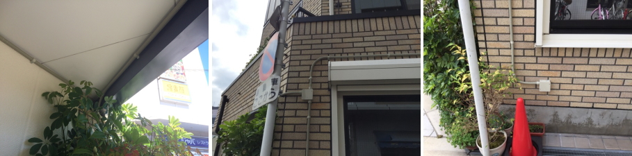 大阪市淀川区の個人住宅での防犯カメラ設置工事4