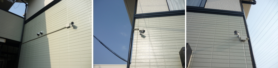 門真市のマンションでの防犯カメラ設置工事3