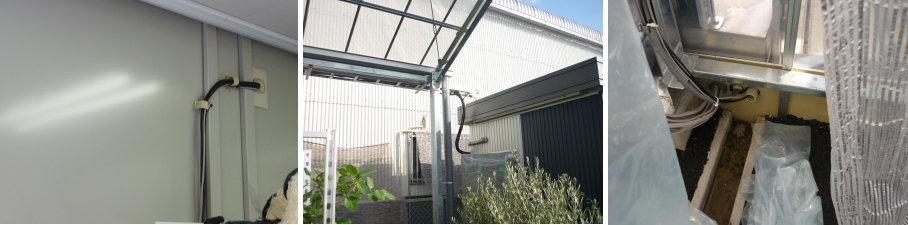 豊中市の生花店での防犯カメラ設置工事3