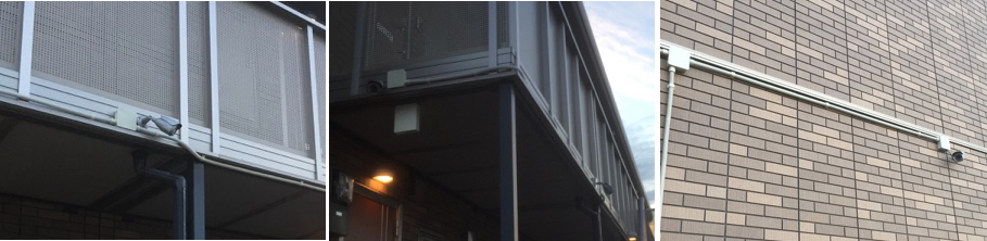 摂津市のマンションでの防犯カメラ設置工事3