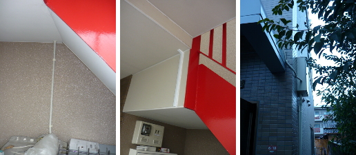 高槻市のマンションでの防犯カメラ設置工事4