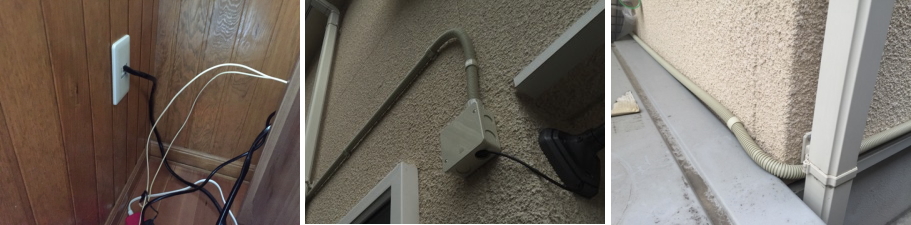 枚方市の個人住宅での防犯カメラ設置工事4