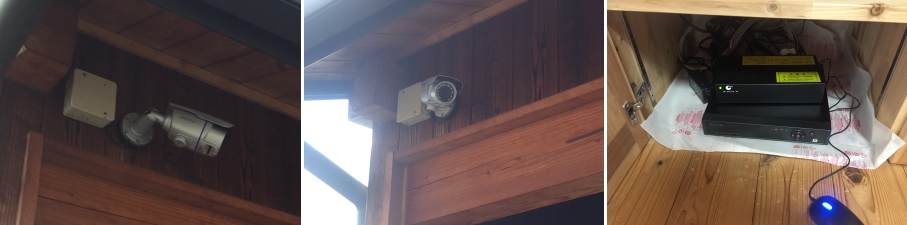 藤井寺市の個人住宅での防犯カメラ設置工事3