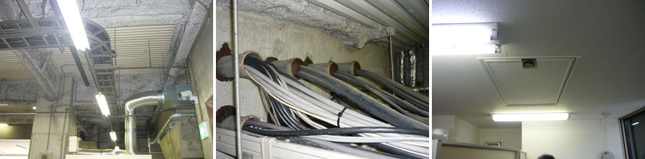 箕面市のテナントビルでの防犯カメラ設置工事4