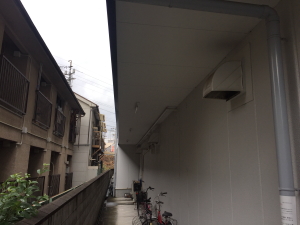 茨木市のマンションでの防犯カメラ設置工事2