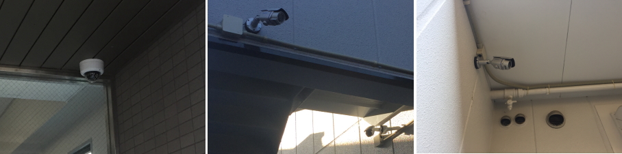 茨木市のマンションでの防犯カメラ設置工事3