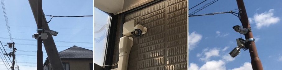 京田辺市の個人住宅での防犯カメラ設置工事3
