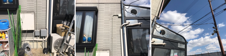 京田辺市の個人住宅での防犯カメラ設置工事4