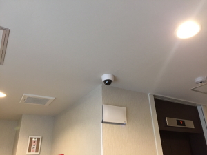 大阪市中央区のゲストハウス・宿泊施設での防犯カメラ設置工事3