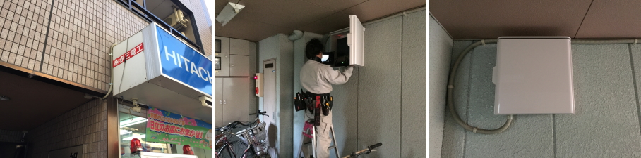 大阪市旭区のマンションでの防犯カメラ設置工事4