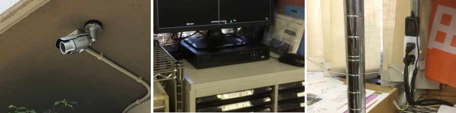 大阪府富田林市の福祉施設での防犯カメラ設置工事3