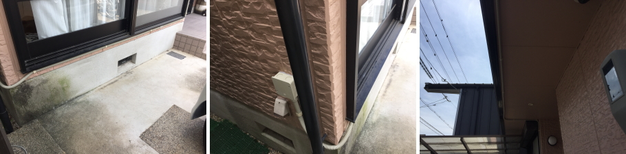 八幡市の個人住宅での防犯カメラ設置工事4