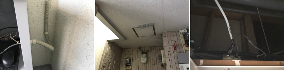 大阪市東住吉区のマンションでの防犯カメラ設置工事4