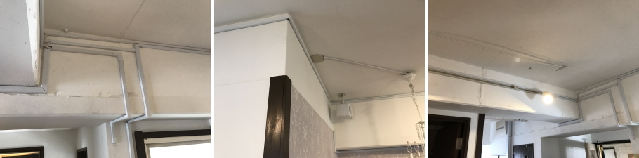 大阪市中央区の美容室での防犯カメラ設置工事3