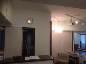 大阪市中央区の美容室での防犯カメラ設置工事1