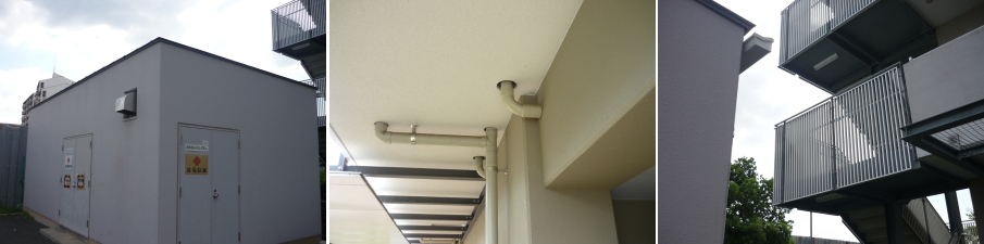 大阪市生野区の市営住宅での防犯カメラ設置工事2