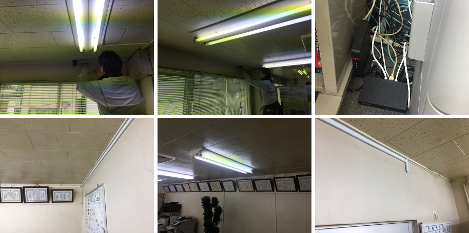 大阪市北区の会社事務所での防犯カメラ設置工事4