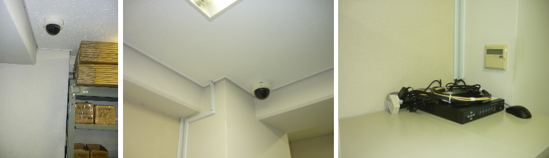 大阪市中央区の会社事務所での防犯カメラ設置工事3