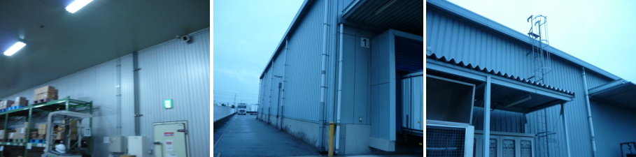 兵庫県加古郡稲美町の運送会社様の倉庫での防犯カメラ設置工事2