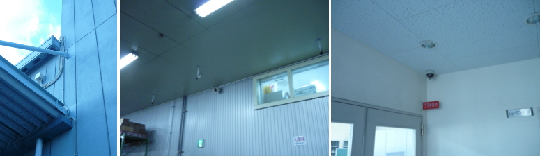 兵庫県加古郡稲美町の運送会社様の倉庫での防犯カメラ設置工事4