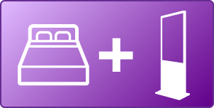 宿泊施設でのデジタルサイネージ設置　大阪・兵庫・京都